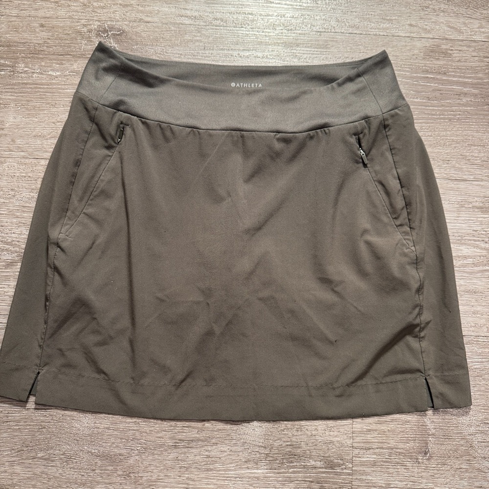 Athleta Soho Skort Womens 6 Brown Performance Hiking Golf Travel‎ Active Skirt